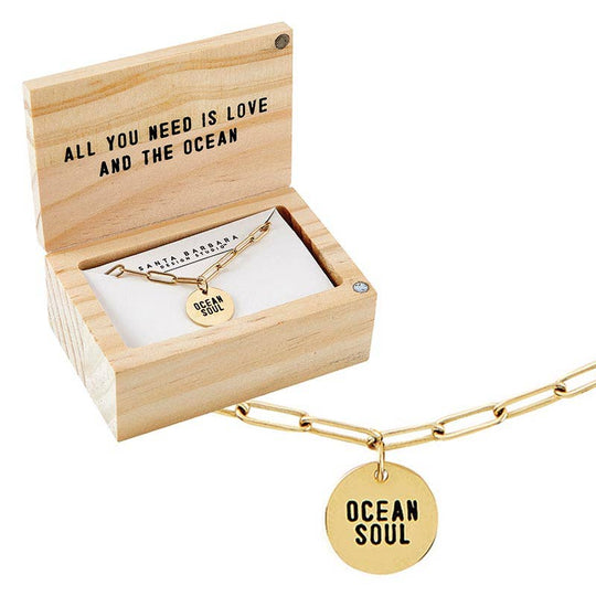 Treasure Box Link Necklace - Ocean Soul