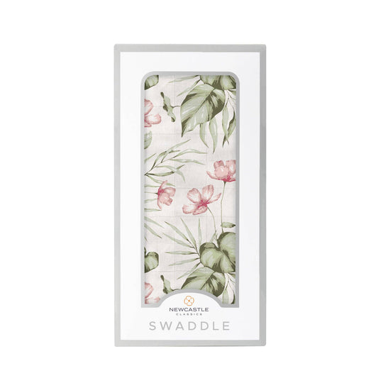 Silver Pink Orchid Swaddle