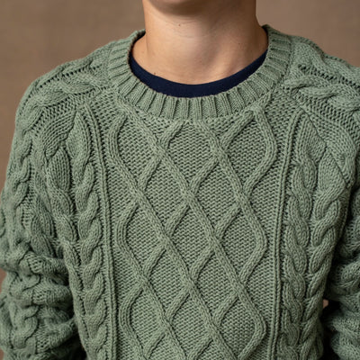 Organic Raglan Fisherman Sweater