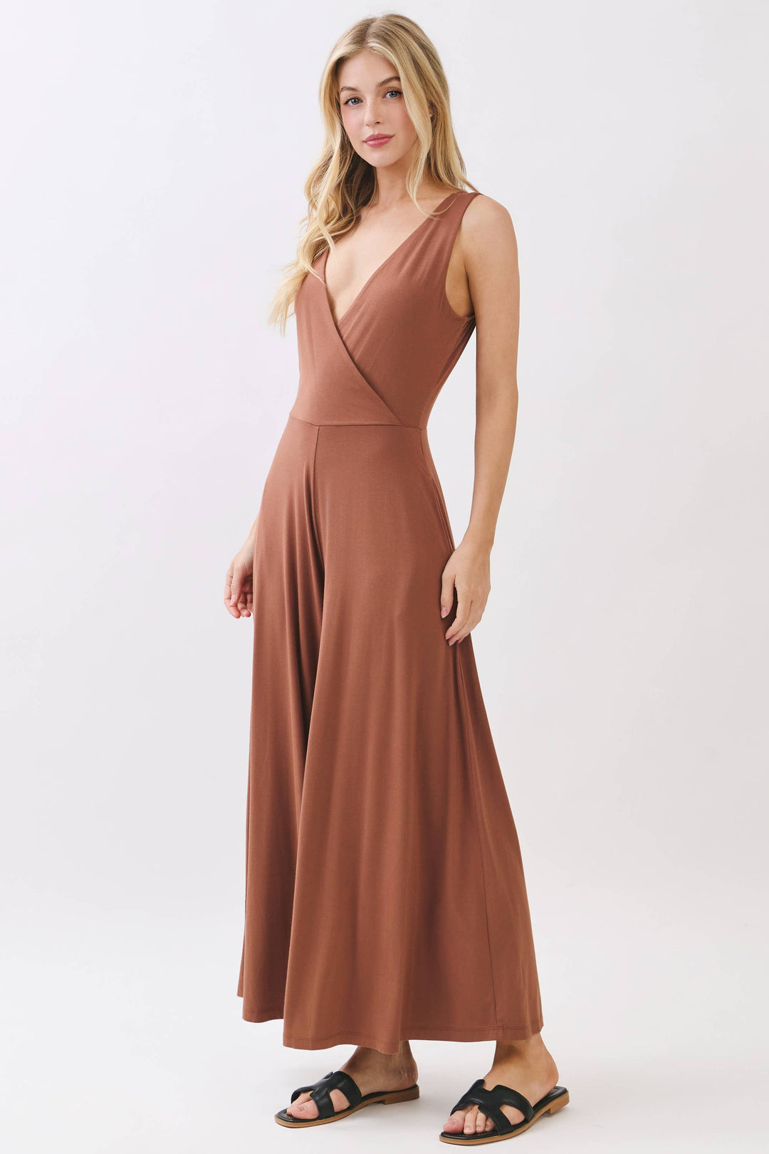 Sleeveless Wide Leg Jumpsuit