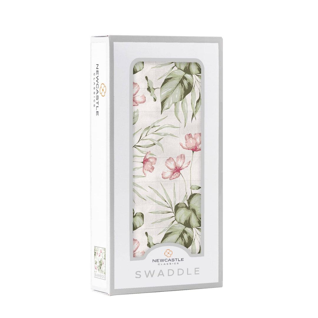 Silver Pink Orchid Swaddle