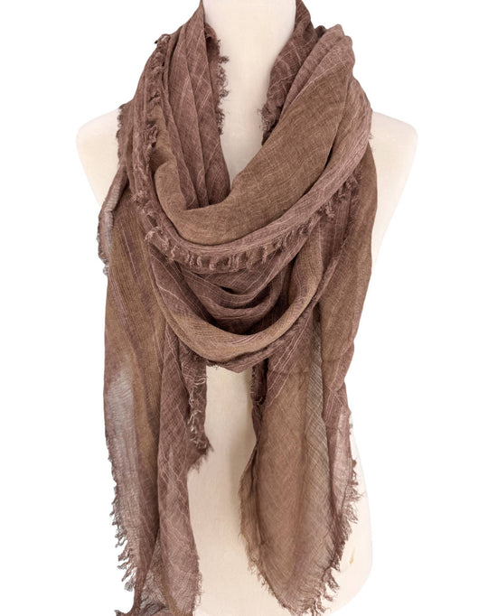 Stonewash Vintage Feel Frayed Scarf