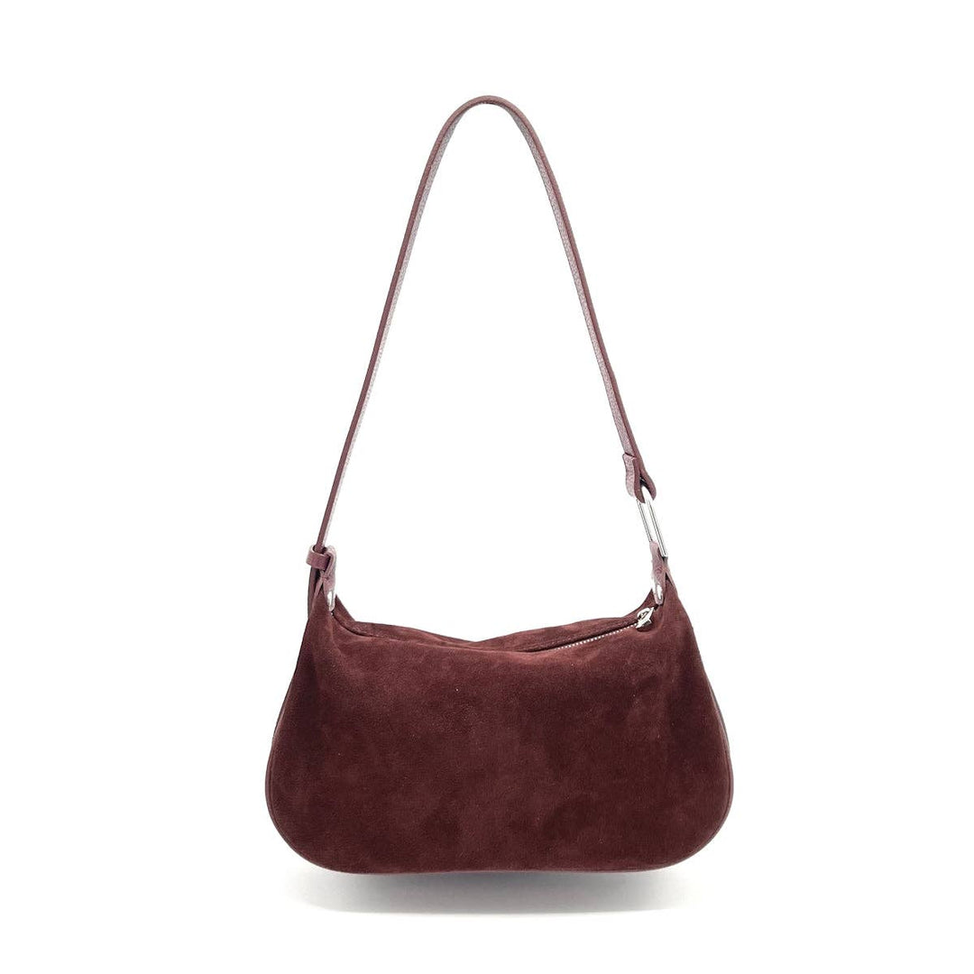 Adjustable Handle Suede Purse