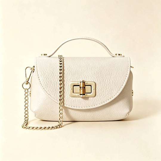 Mini Bag in Genuine Hammered Leather Made in Italy