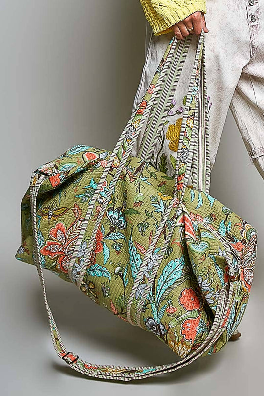 Front Pocket Quilted Adjustable Strap Duffel Bags