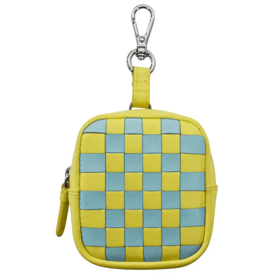 Checkerboard Rectangle Pouch Charm