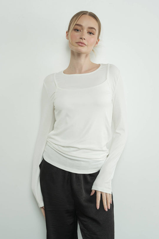 Two-fer Tank & Long Sleeve Top