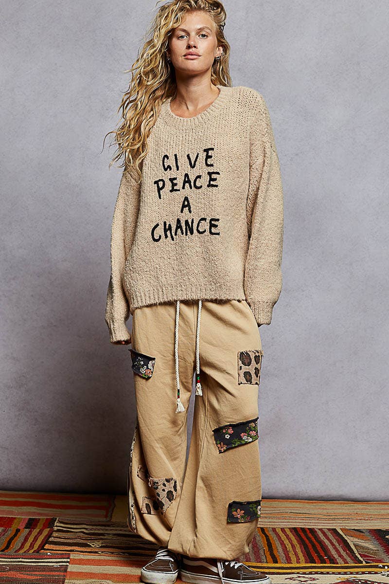 Give Peace A Chance Knit Sweater