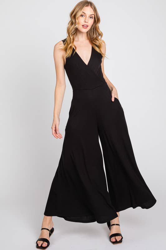 Sleeveless Wide Leg Jumpsuit