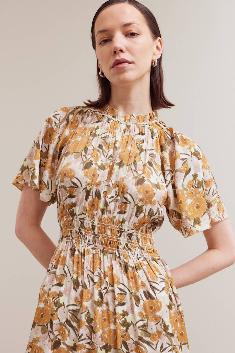 Raglan Sleeve Maxi Tiered Dress