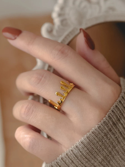 happyzzzsu Waterproof Dripping Geometric Irregular Ring - Simple Good