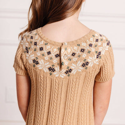 Fair Isle Cable Organic Sweater Dress