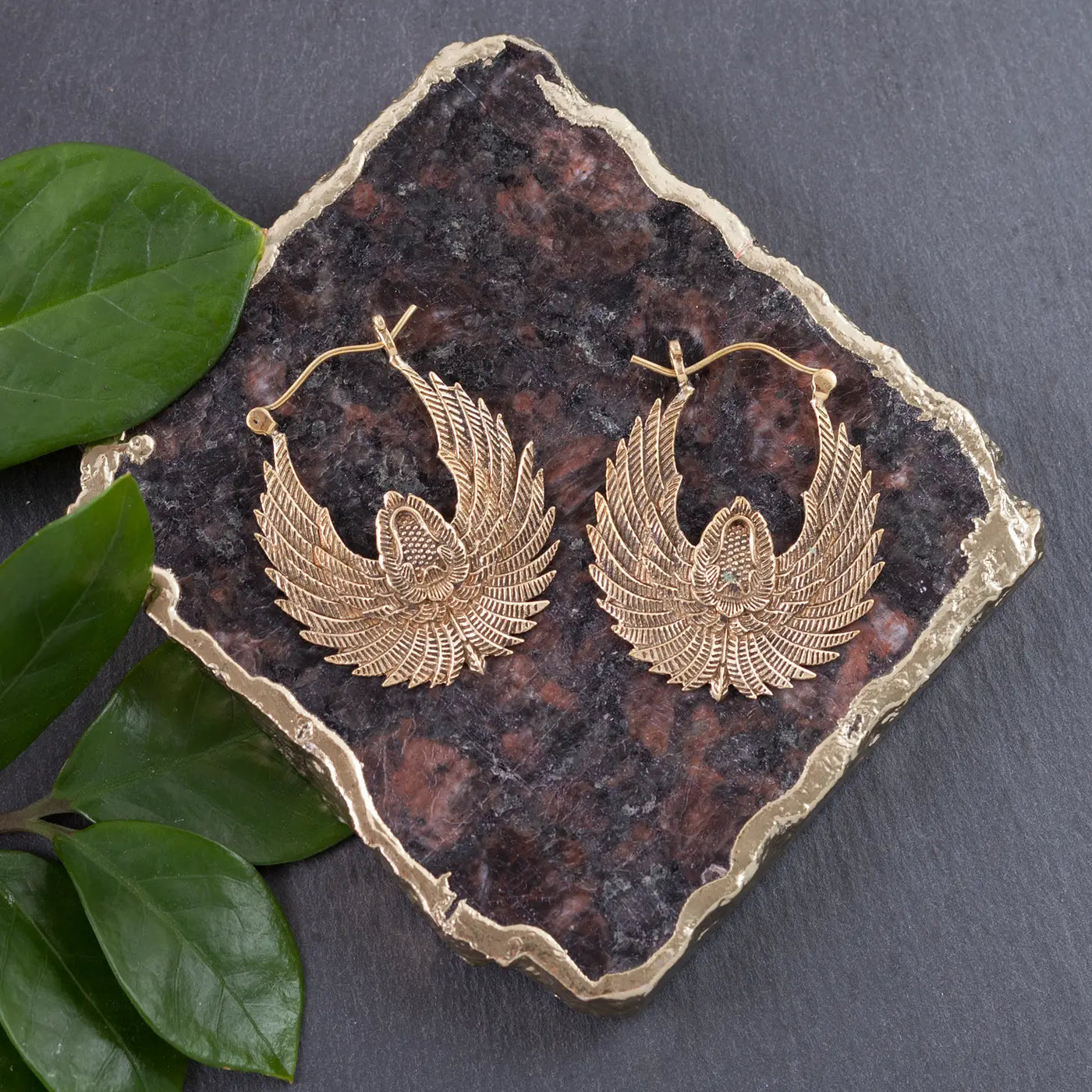 Baizaar Brass Phoenix Earrings - Simple Good
