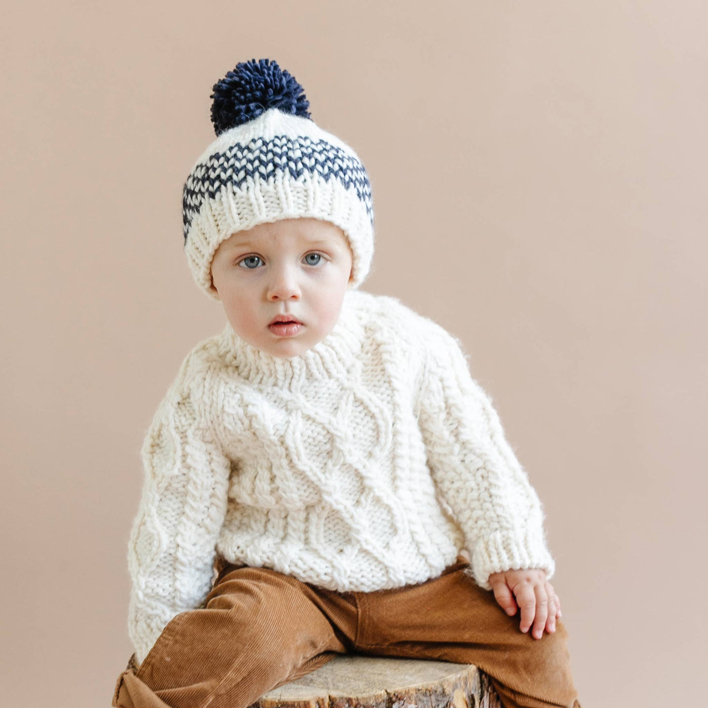 Cream Baby Fisherman Sweater