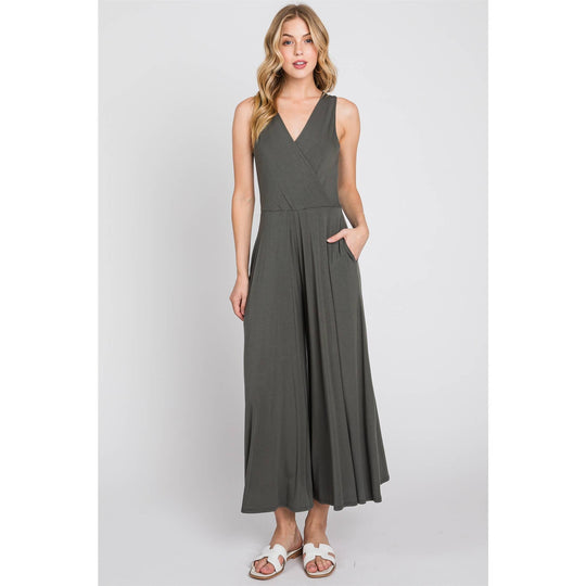 Sleeveless Wide Leg Jumpsuit