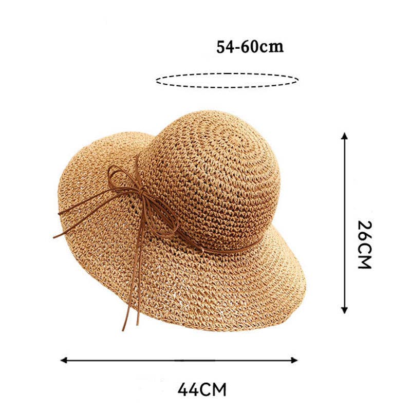 Raffia Straw Hat With Bow