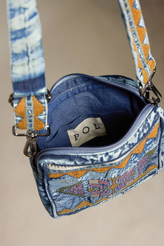 Boheme Denim Mini Crossbody Bag