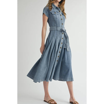 Denim Button Down Shirt Dress