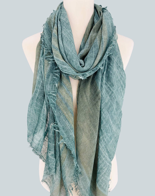 Stonewash Vintage Feel Frayed Scarf