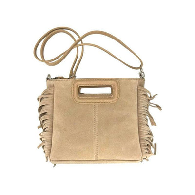 Chenson & Gorett Women's Suede Leather Shoulder Bag with Side Fringes - Simple Good