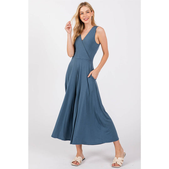 Sleeveless Wide Leg Jumpsuit