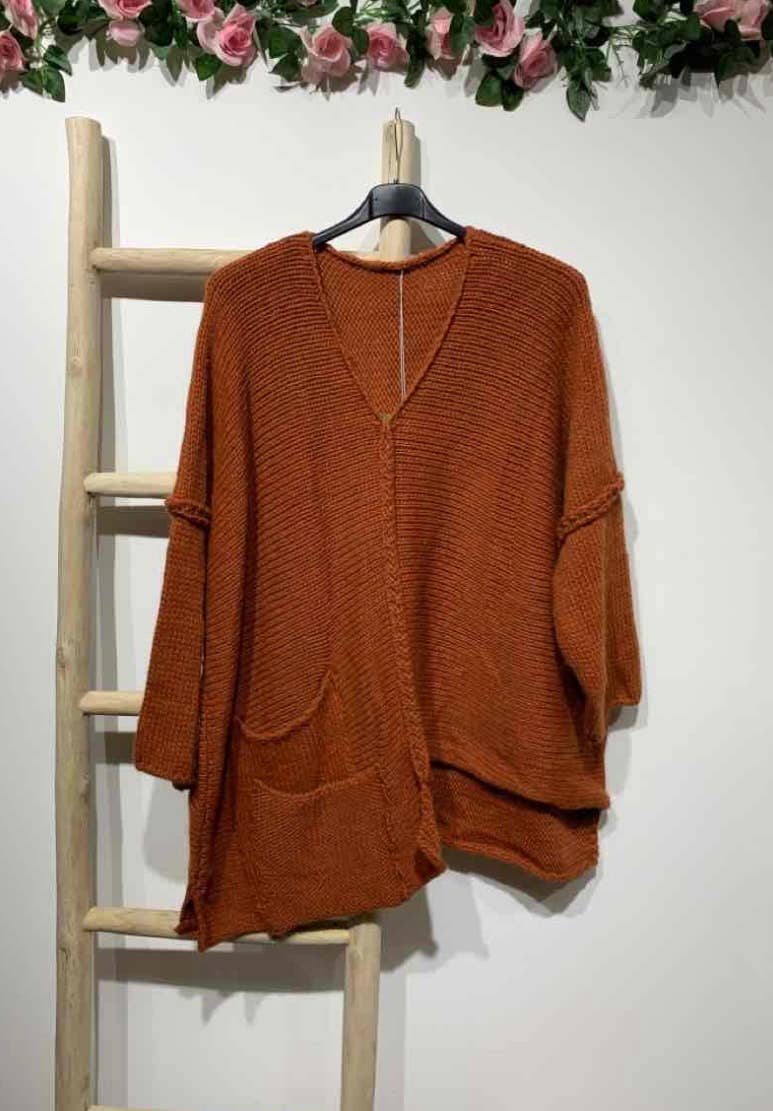 Alpaca Blend Asymmetrical Sweater