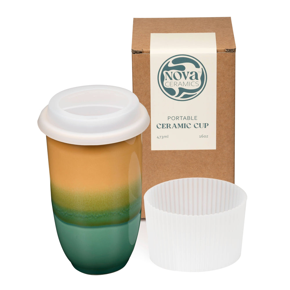 Savannah Ceramic Travel Cup 16oz | Reusable Coffee Cup