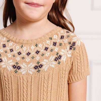Fair Isle Cable Organic Sweater Dress