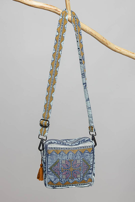 Boheme Denim Mini Crossbody Bag