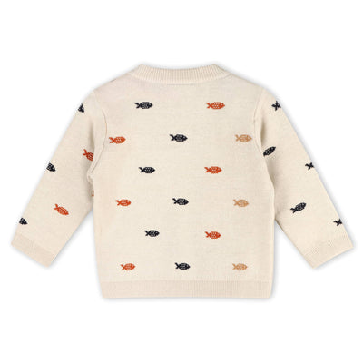 Fishes Jacquard Knit Baby Pullover Sweater