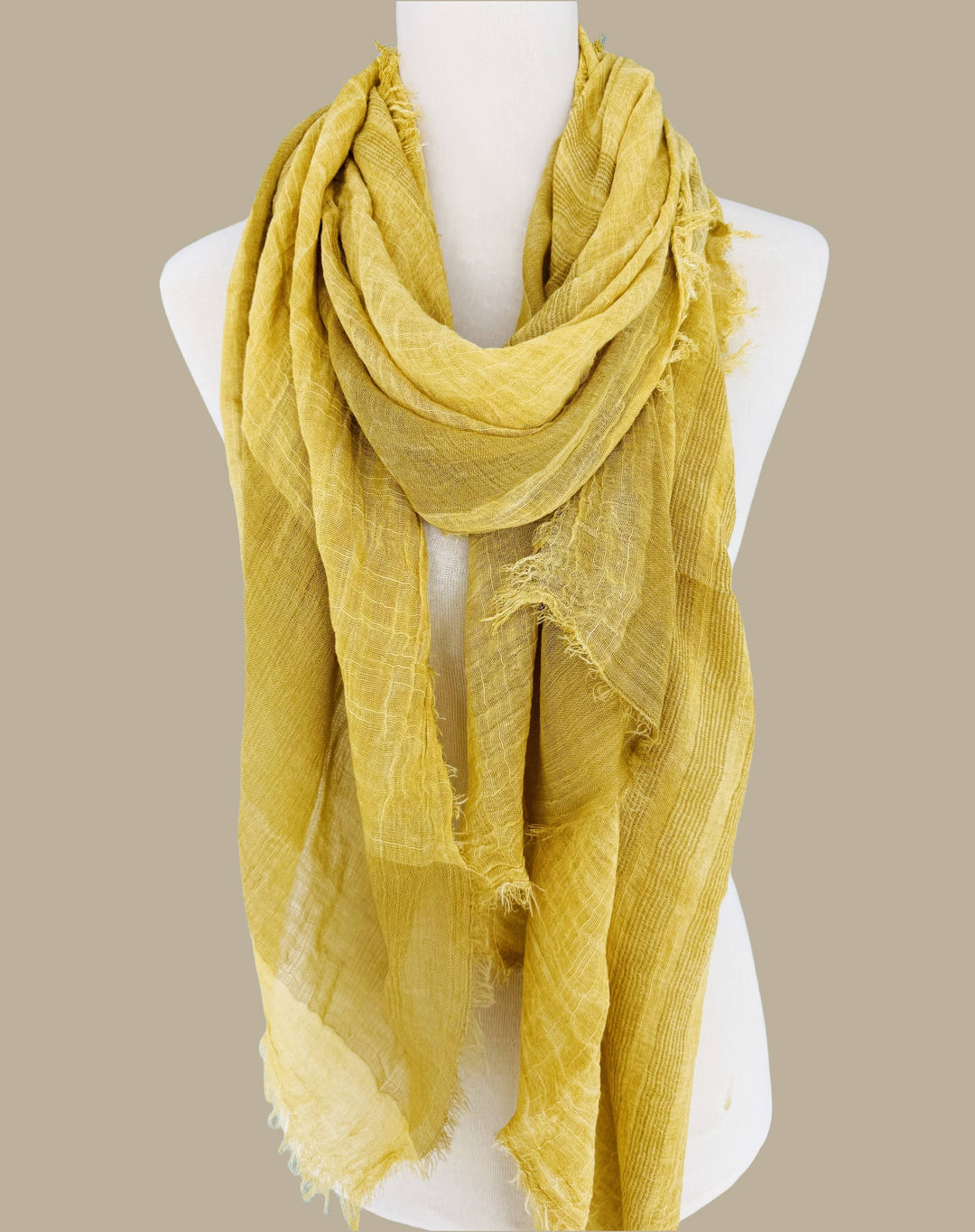 Stonewash Vintage Feel Frayed Scarf