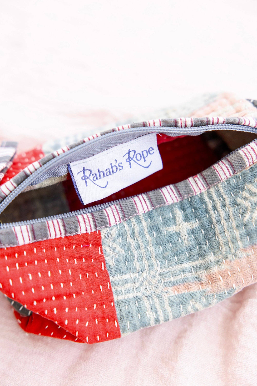 Antique Kantha Patchwork Pouch