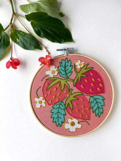 Strawberries Embroidery Kit