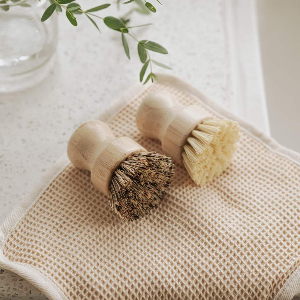 Bamboo Dish Brushes | Set of 2 Washing Up Scrubbing Brushes