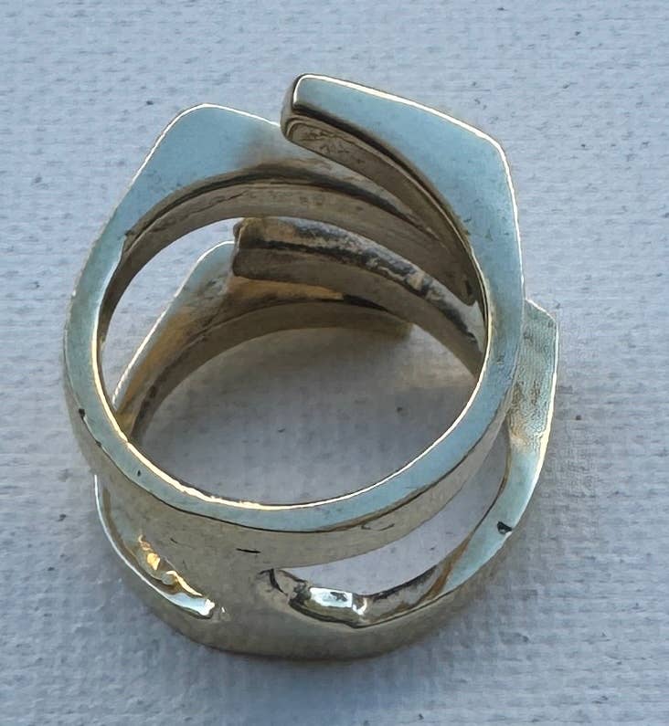 Architectural Wrap Brass Ring