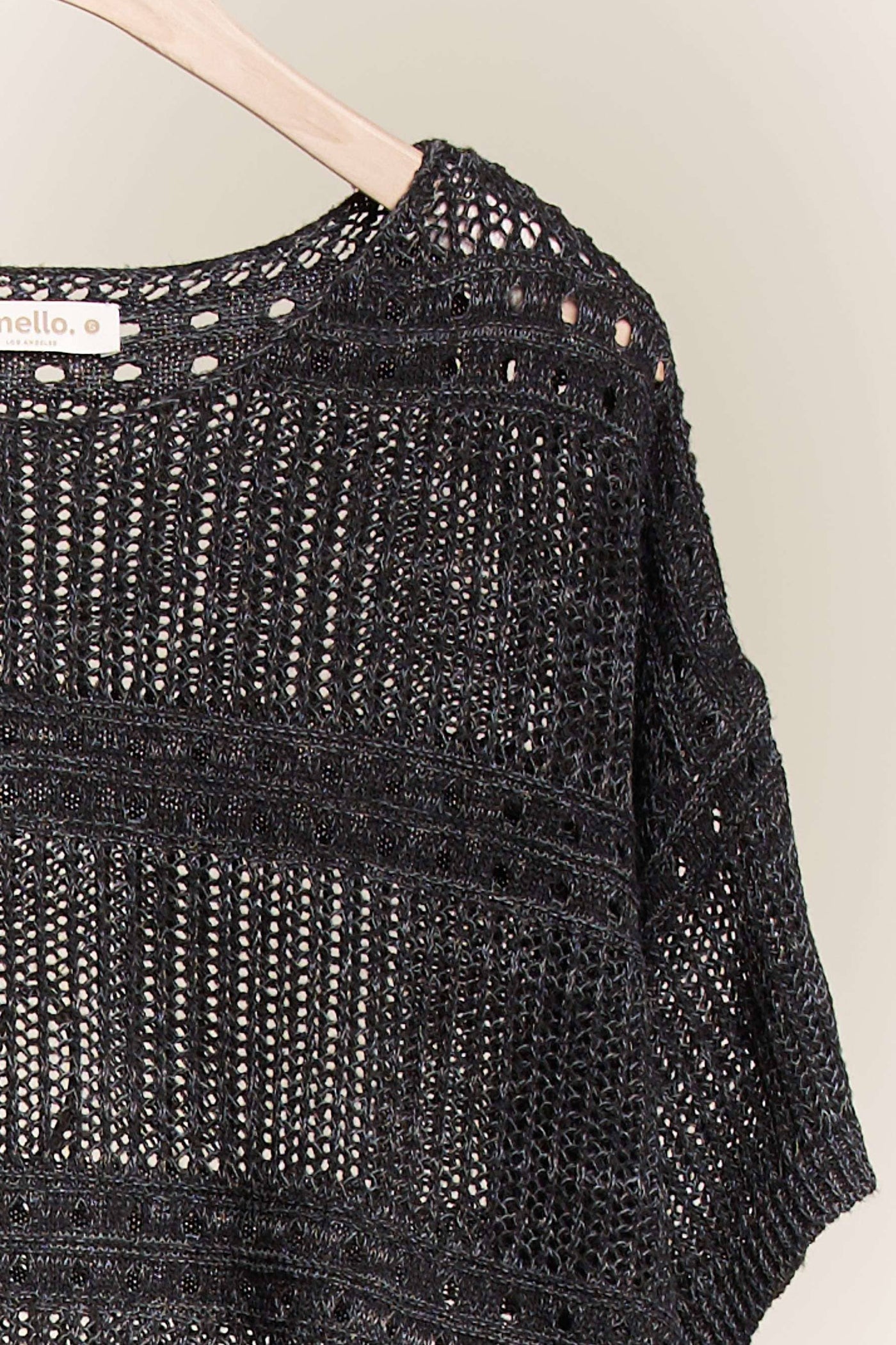 Short Sleeve See Through Knit Cover Up