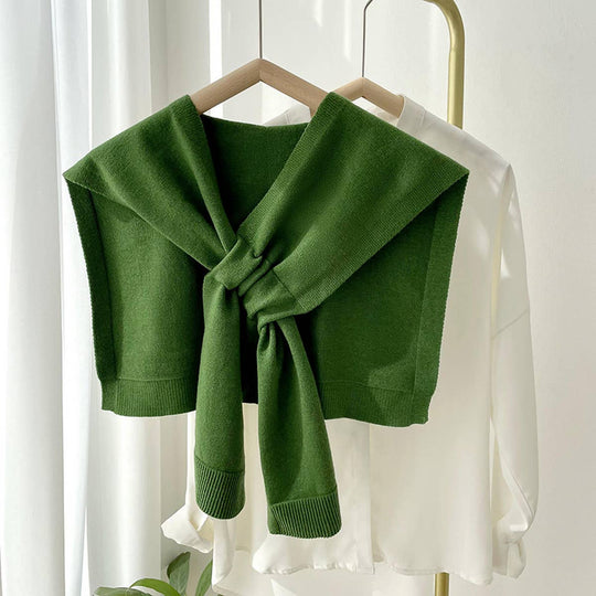 Solid Color Knotted Shawl
