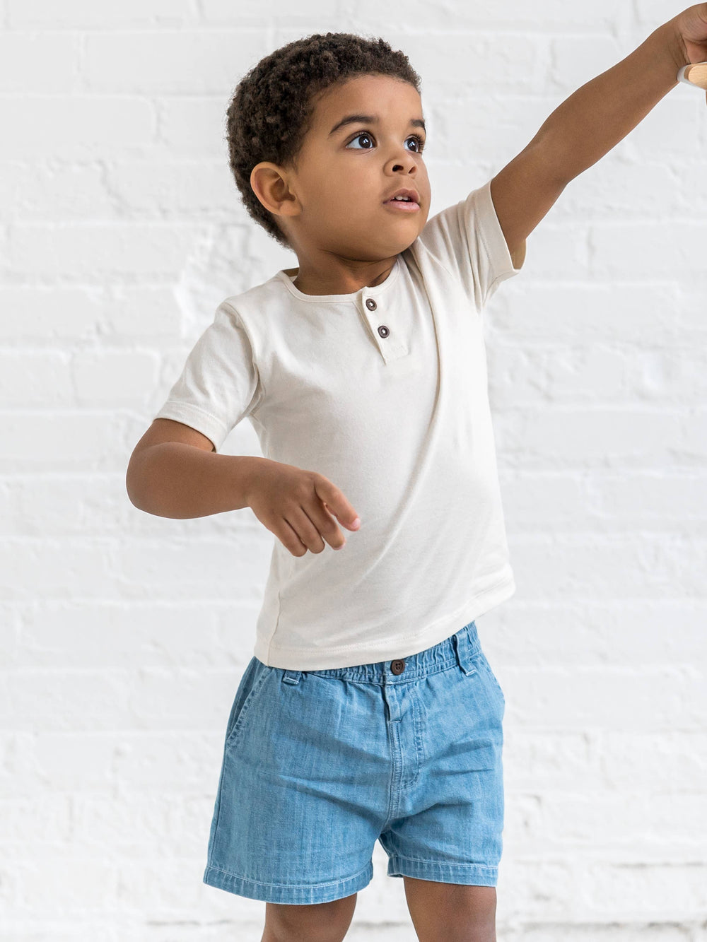 Organic Luke Chambray Shorts for Infants