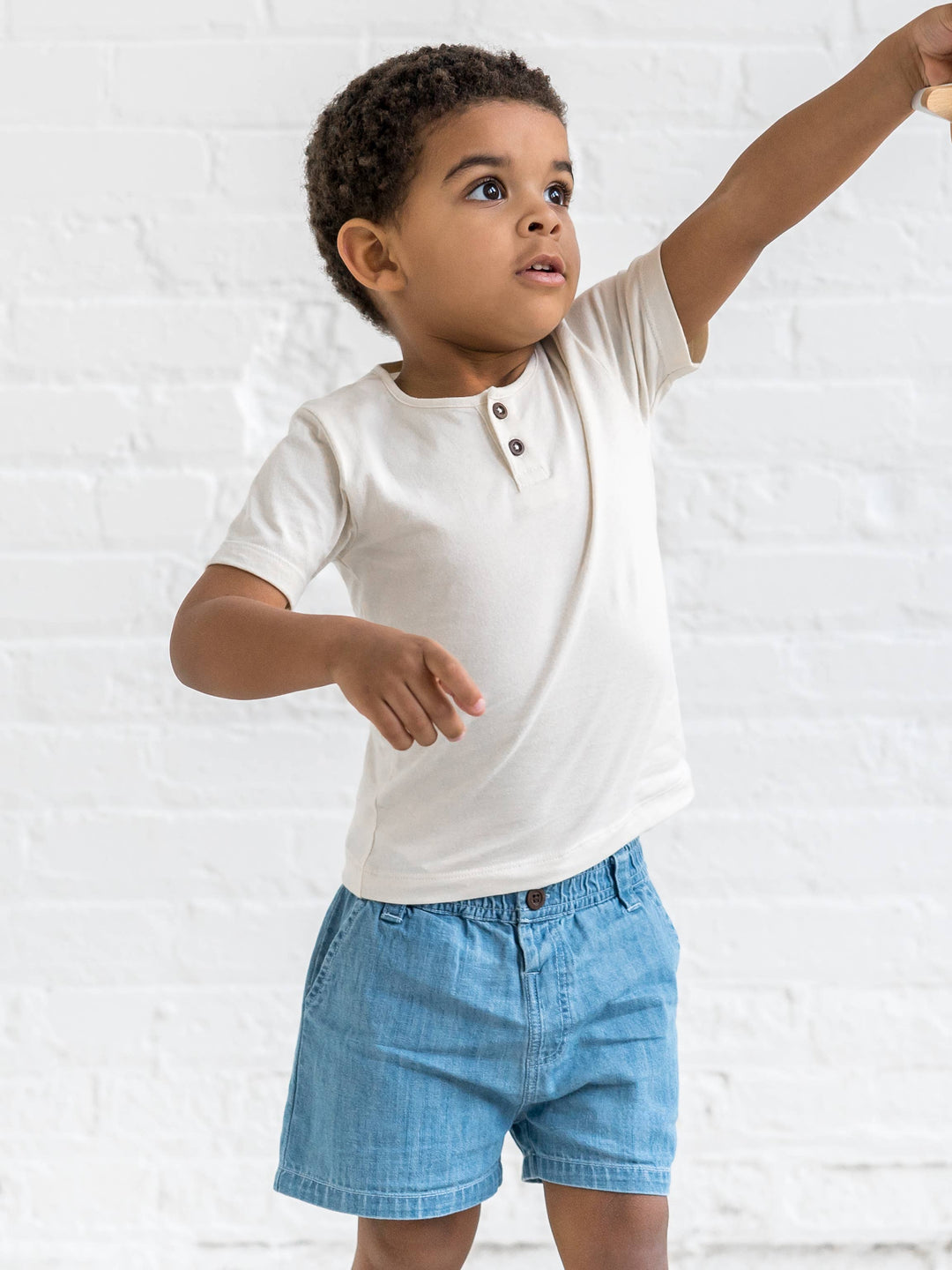 Organic Luke Chambray Shorts for Infants