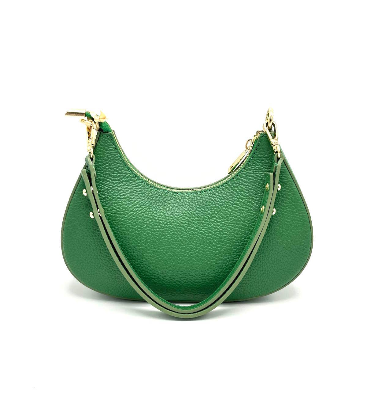 Suie Valentini Genuine Green Leather Shoulder Bag - Simple Good