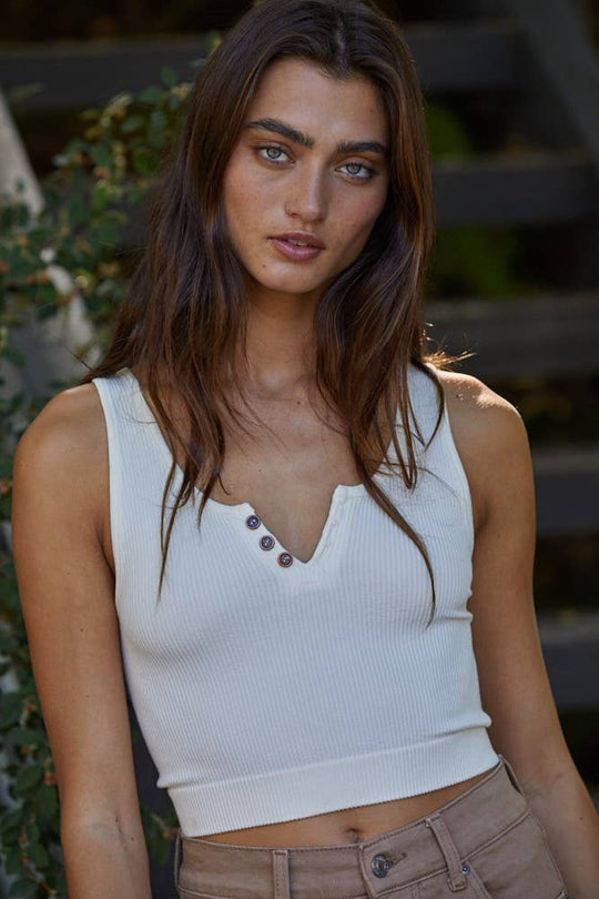 Henley Ribbed Modal Tank