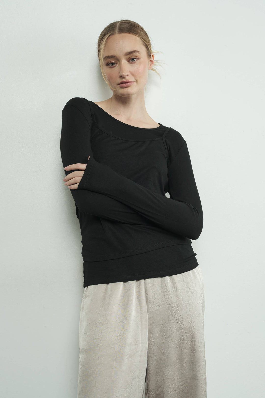 Two-fer Tank & Long Sleeve Top