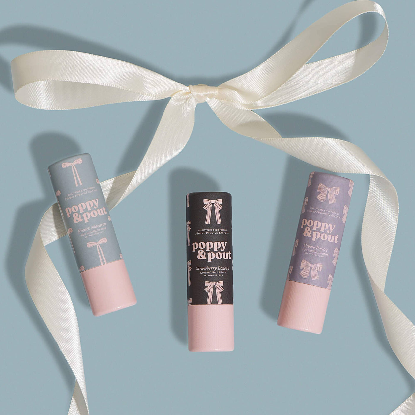 Coquette Lip Balm Trio + Kaxi Hair Bow