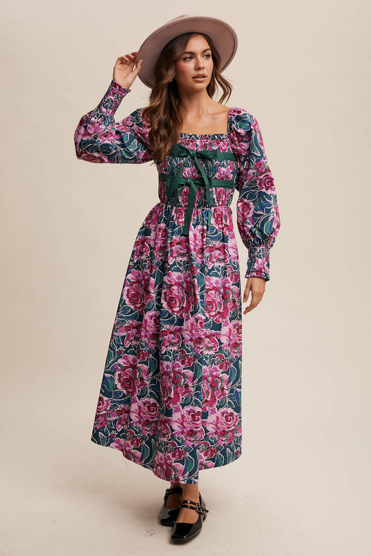 Floral Smocked Maxi Dress