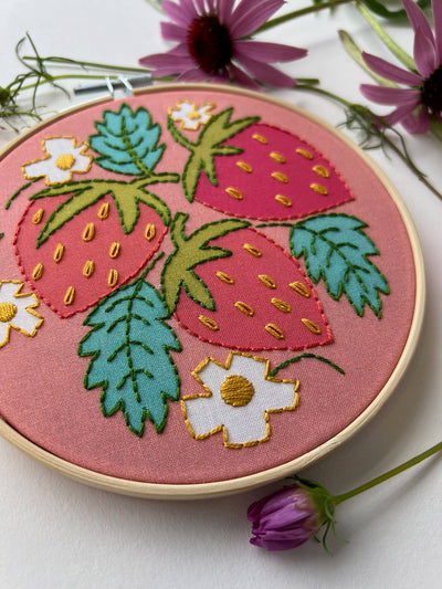 Strawberries Embroidery Kit