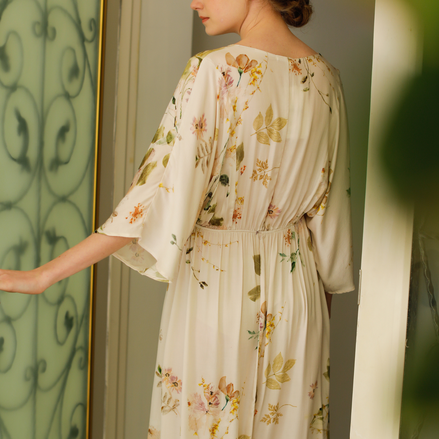 DrifWoo Women Floral Print V-neck Lounge Dress Comfy Pajama Homewear: M - Simple Good