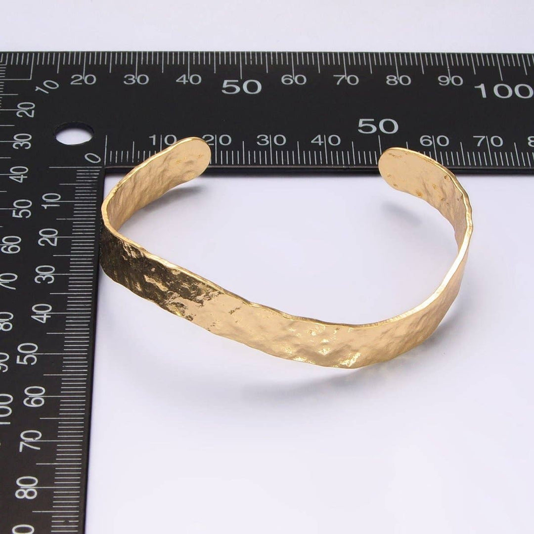 Minimalist Hammered Cuff Bracelet