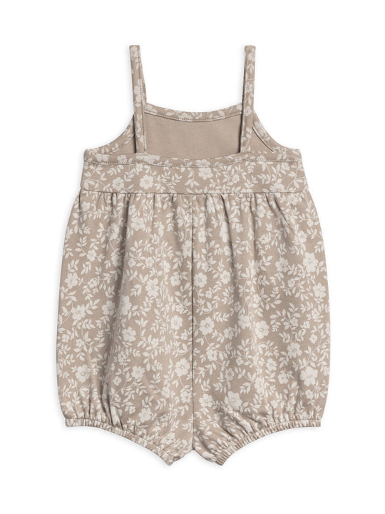 Organic Baby Sosi Tank Romper - Nicola Floral / Beige