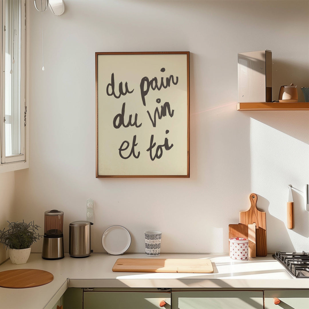 Du Pain Du Vin And You Handwritten Print