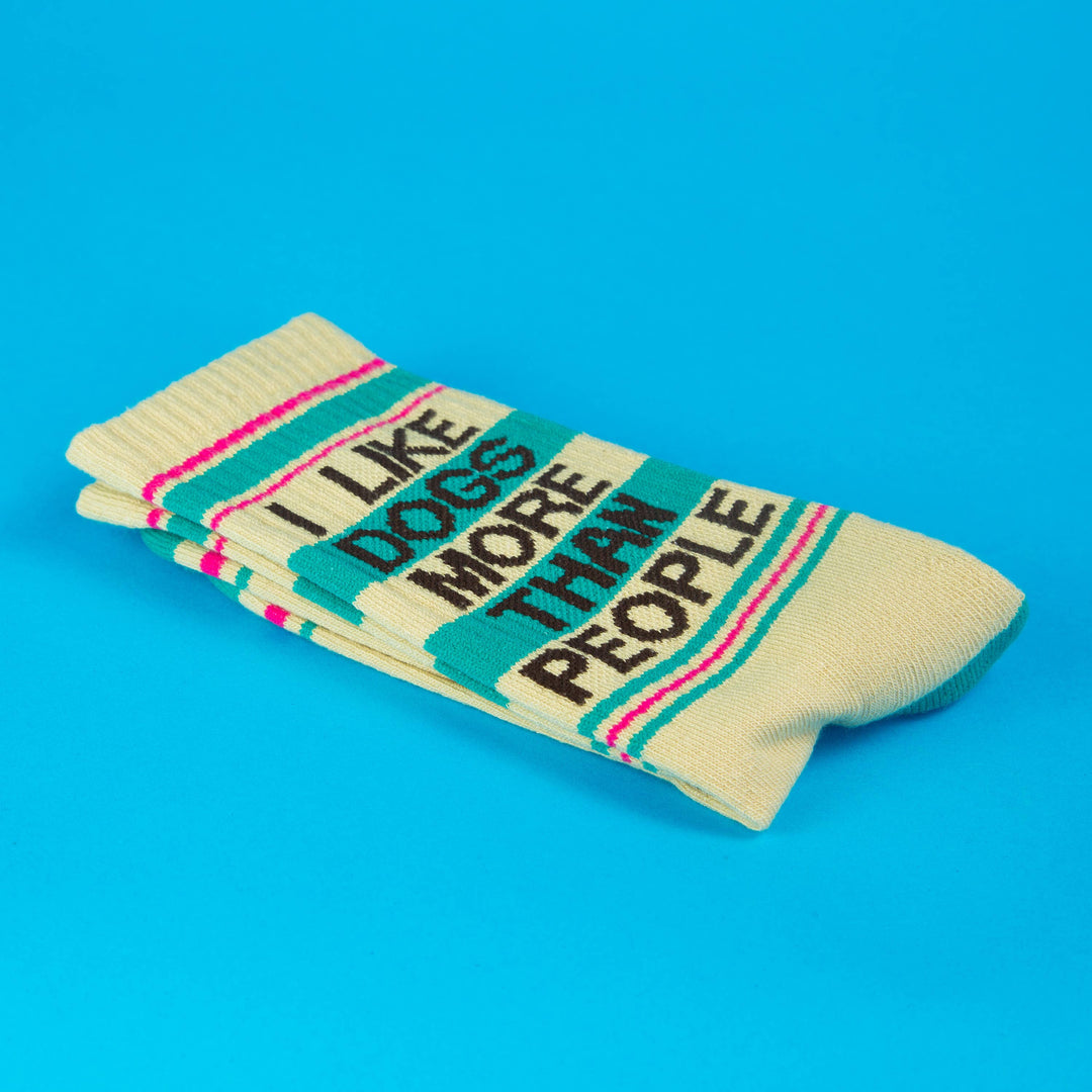 I Like Dogs More Than People Gym Crew Socks